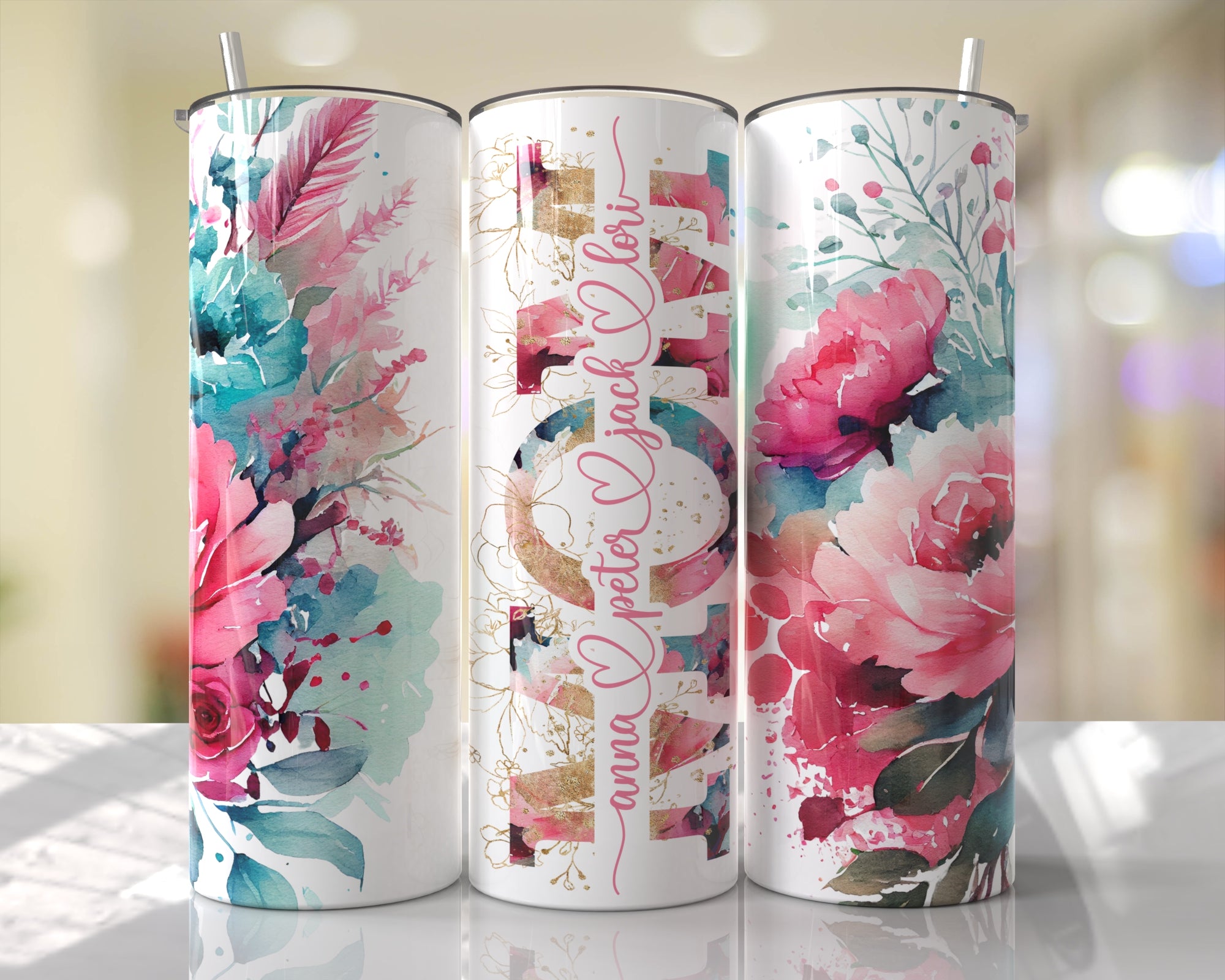 Floral Mom Tumbler