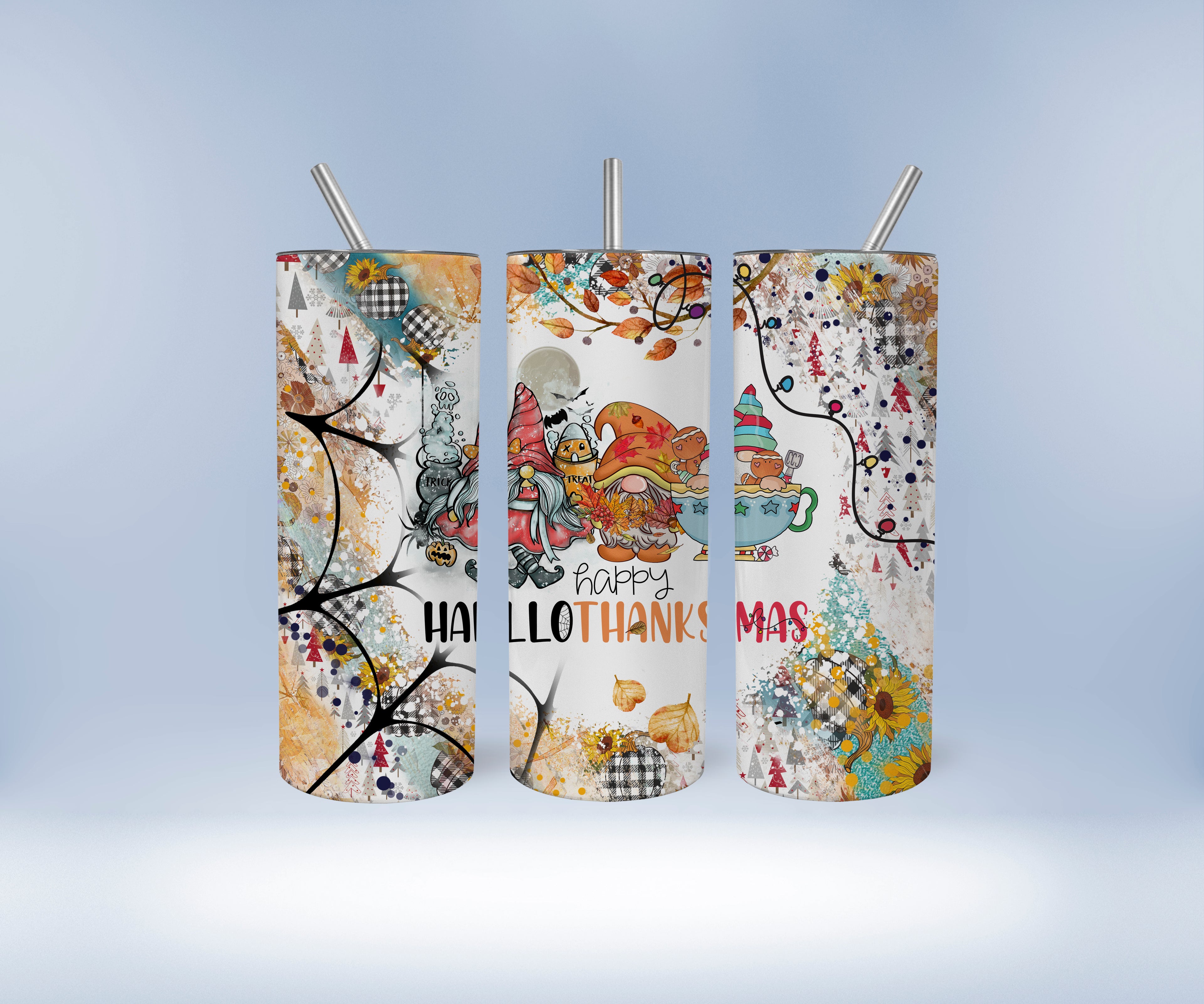 Happy HalloThanksMas 20 oz