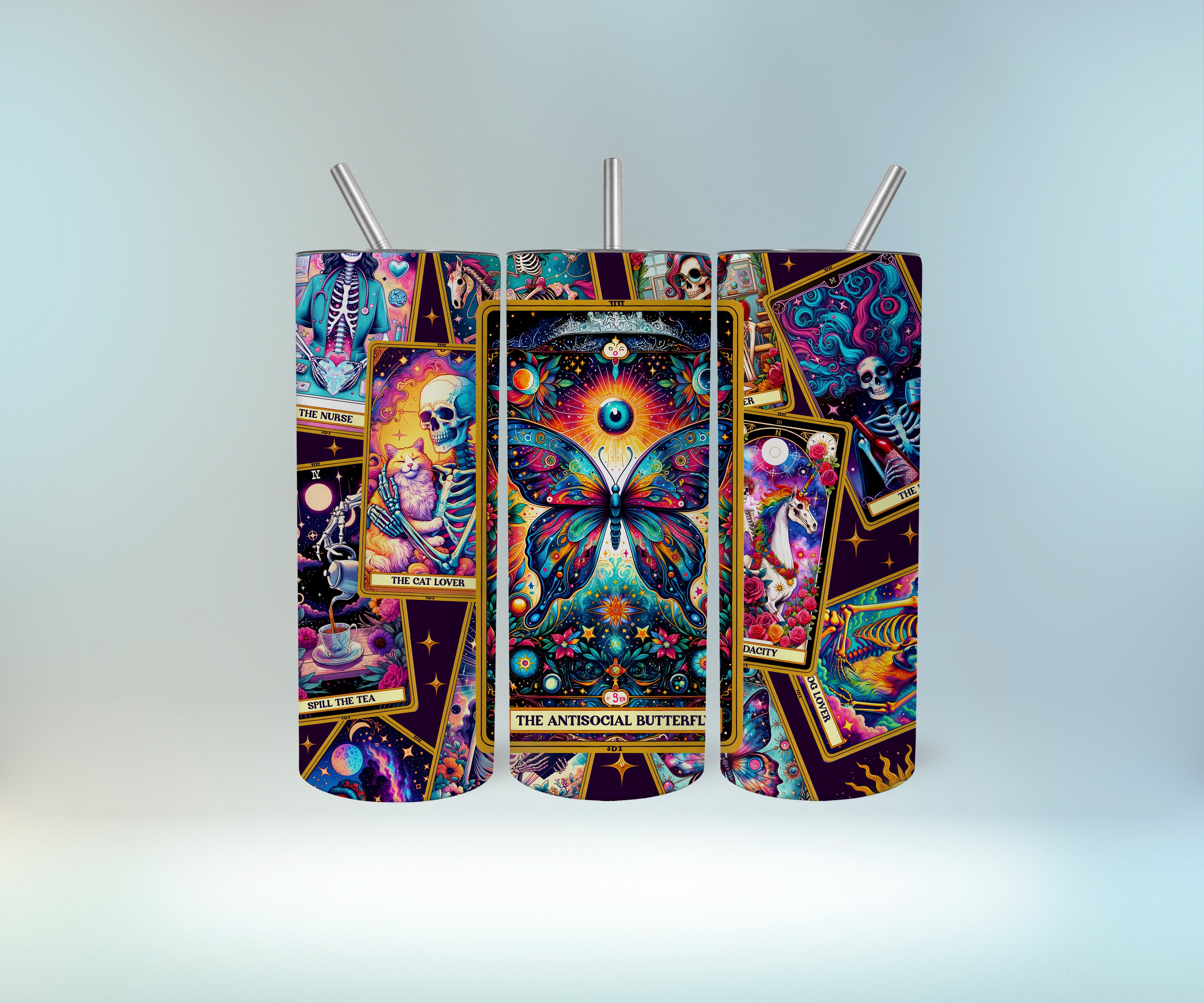 The Antisocial Butterfly Tarot Tumbler