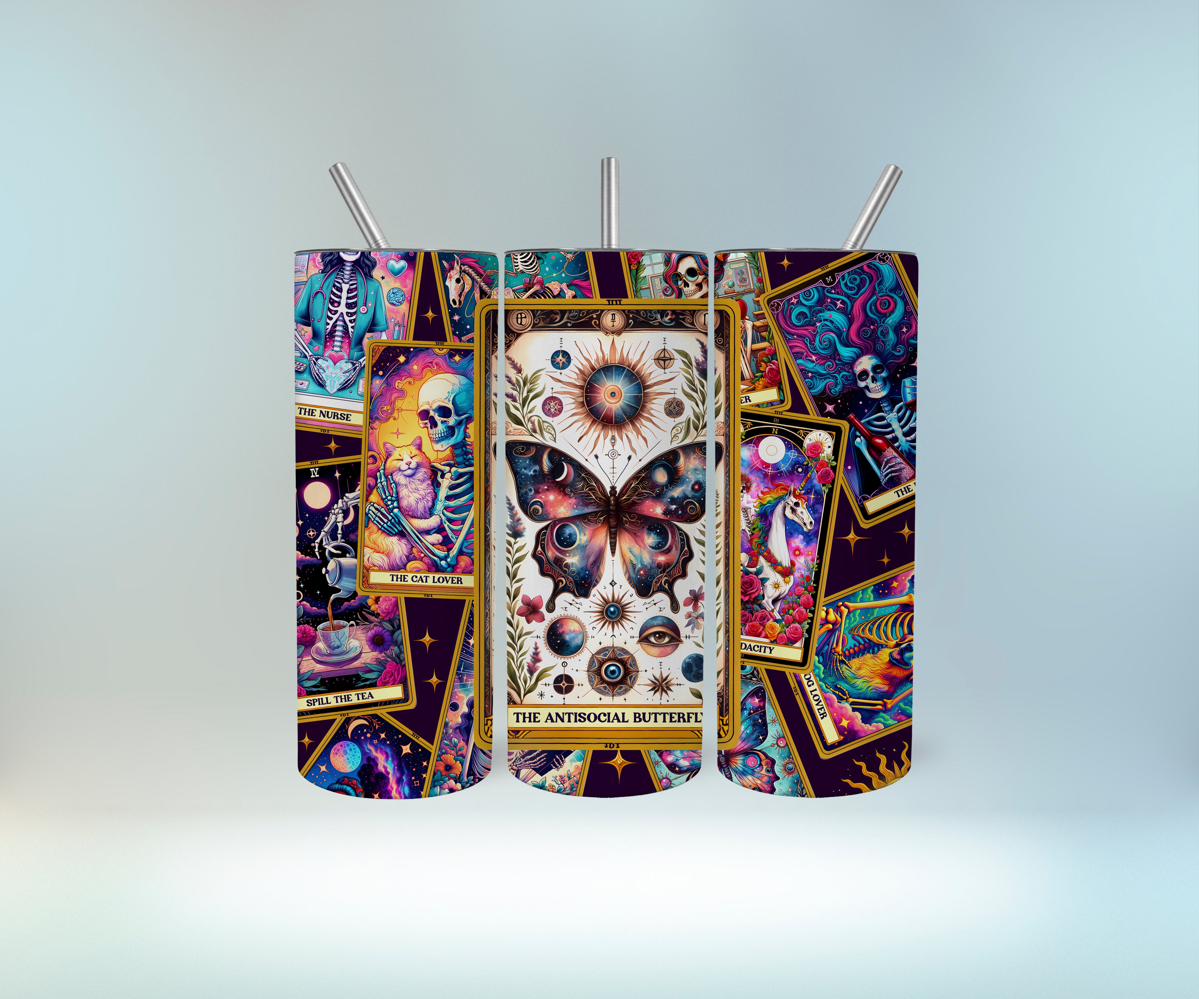 The Antisocial Butterfly Tarot Tumbler